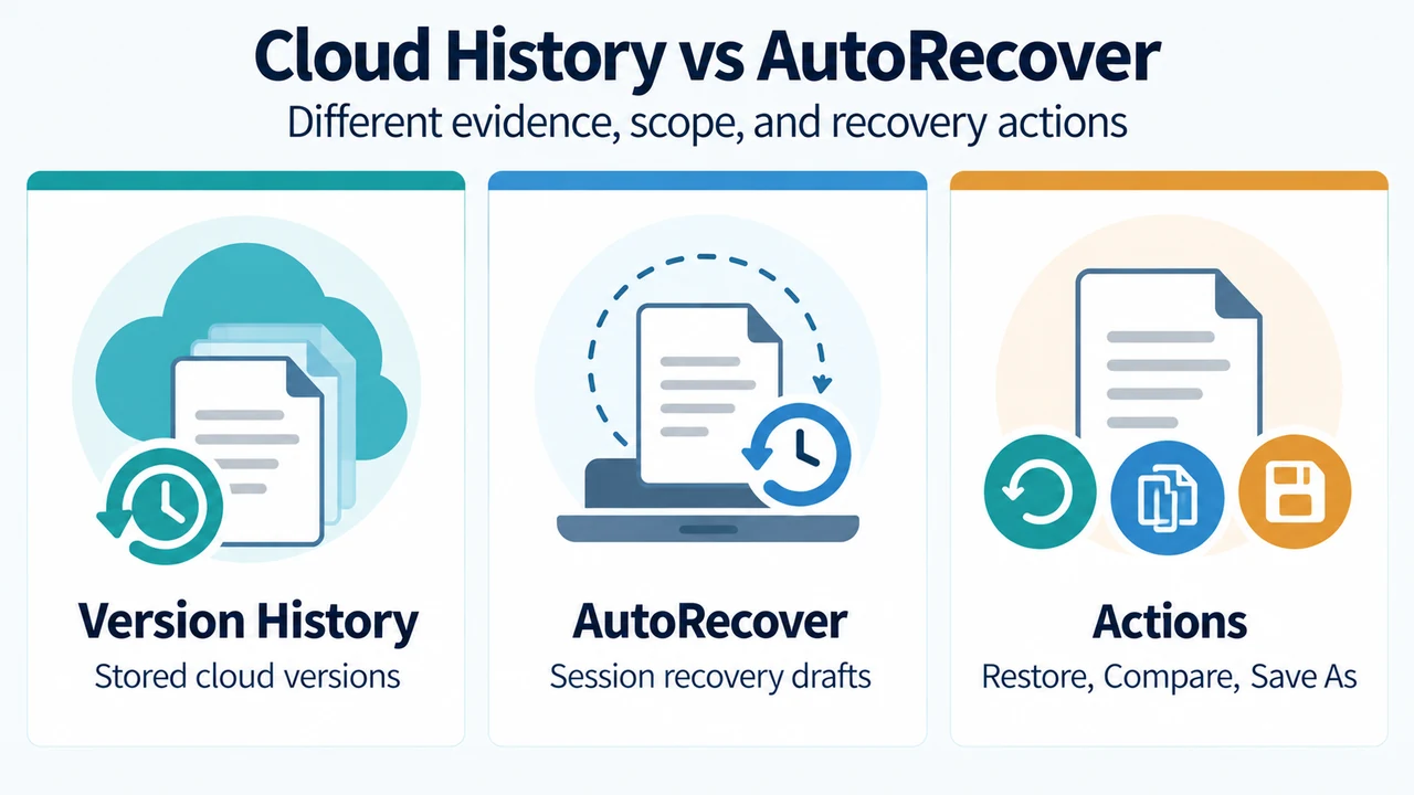 Cloud Version History compared with local AutoRecover in Word