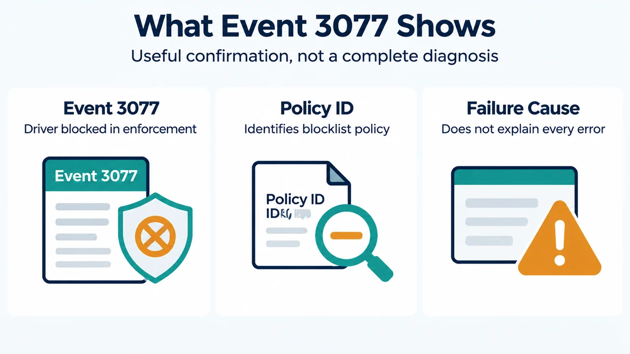 Comparison of Code Integrity evidence and diagnostic limits